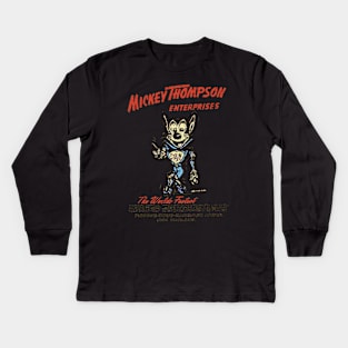 Mickey Thompson Enterprises Speed Equipment Drag Racing Cat Kids Long Sleeve T-Shirt